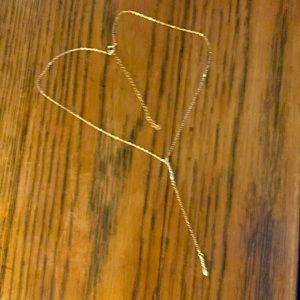 Women’s 10k gold over metal Delicate Y necklace
